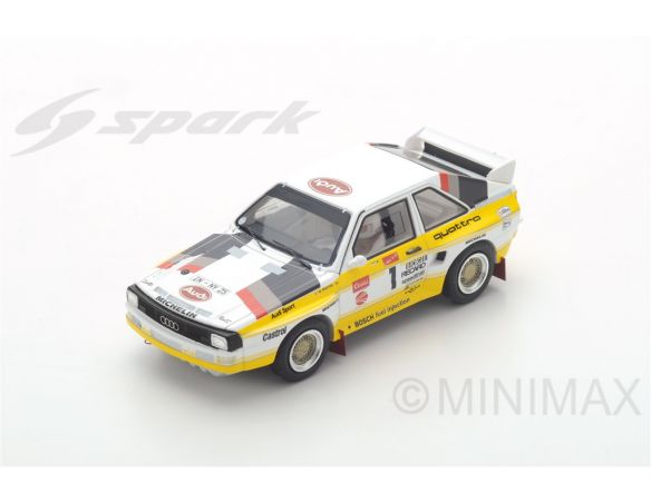 Spark Model S43PP85 AUDI QUATTRO S1 N.1 WINNER PIKES PEAK HILL CLIMB 1985 M.MOUTON 1:43 Modellino