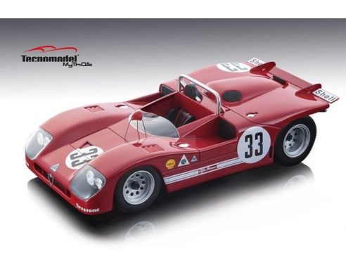Tecnomodel TMD1850D ALFA ROMEO T33/3 N.33 2nd 12H SEBRING 1971 GALLI-STOMMELEN 1:18 Modellino