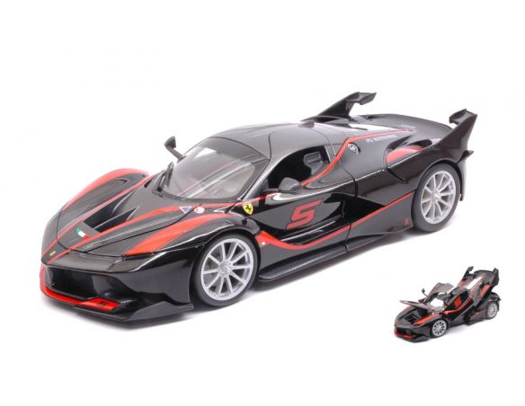 BBURAGO BU16010BK FERRARI FXX-K N.5 BLACK/RED 1:18 Modellino