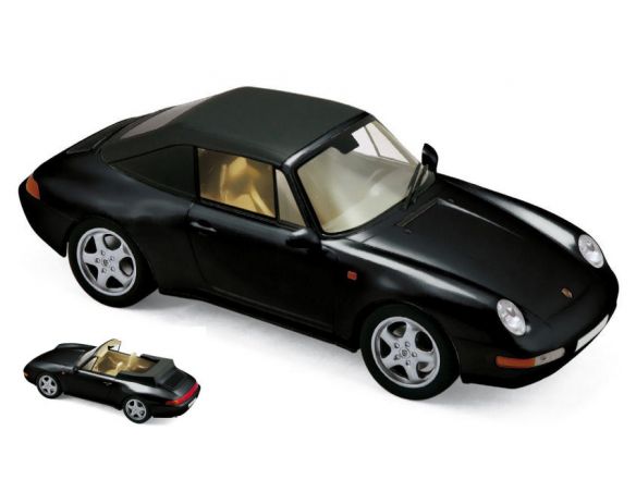 Norev NV187595 PORSCHE 911 CARRERA CABRIOLET 1994 BLACK 1:18 Modellino