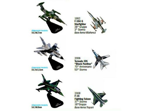 Italeri IT79713 F104/F16/TORNADO 1:100 Modellino