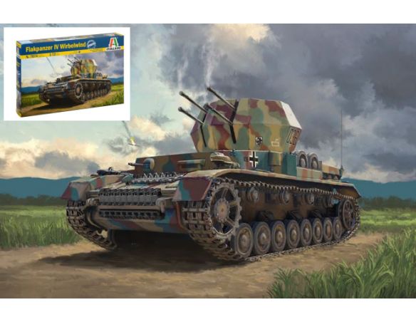 Italeri IT7074 FLAKPANZER IV WIRBELWIND KIT 1:72 Modellino