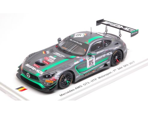 Spark Model SB144 MERCEDES GT3 N.85 7th 24H SPA 2017 SANDSTROM-SCHILLER-BAUMANN 1:43 Modellino