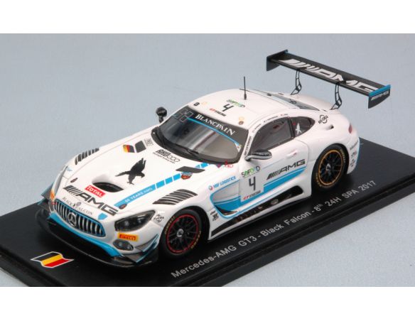 Spark Model SB145 MERCEDES GT3 N.4 8th 24H SPA 2017 STOLZ-CHRISTODOULOU-BUURMAN 1:43 Modellino