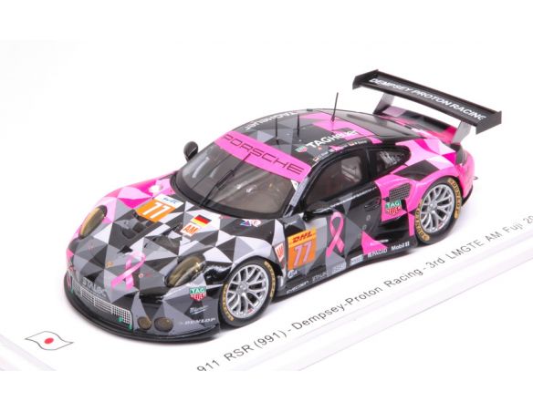 Spark Model SJ056 PORSCHE 911 RSR N.77 3rd LMGTE FUJI 2017 RIED-CAIROLI-DIENST 1:43 Modellino