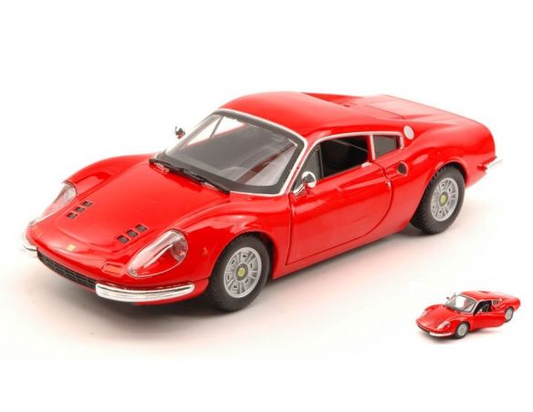 Bburago BU26015R FERRARI DINO 246 GT 1969 RED 1:24 Modellino