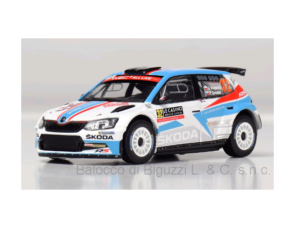 Ixo model RAM664 SKOD FABIA R5 N.32 10th RALLY MONTE CARLO 2018 KOPECKY-DRESLER 1:43 Modellino