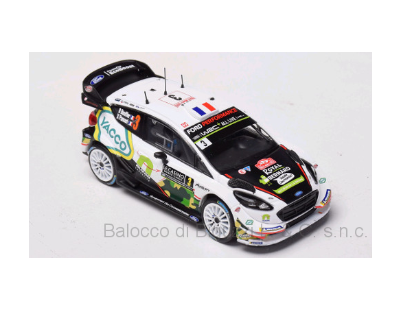 Ixo model RAM666 FORD FIESTA WRC N.3 8thMONTE CARLO 2018  B.BOUFFIER-X.PANSERI 1:43 Modellino