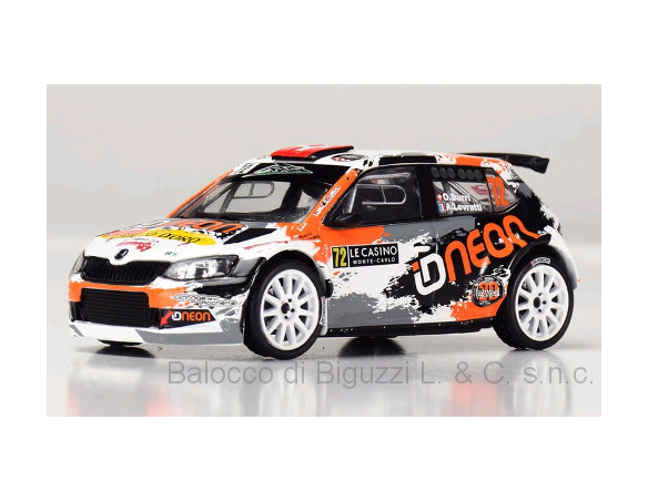 Ixo model RAM667 SKODA FABIA R5 WRC2 N.72 7th MONTE CARLO 2018  O.BURRI-A.LEVRATTI 1:43 Modellino