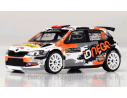 Ixo model RAM667 SKODA FABIA R5 WRC2 N.72 7th MONTE CARLO 2018  O.BURRI-A.LEVRATTI 1:43 Modellino