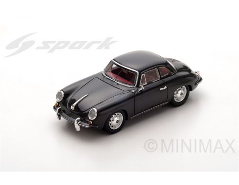 Spark Model S4921 PORSCHE 356 B SUPER HARDTOP COUPE' 1961 BLACK 1:43 Modellino