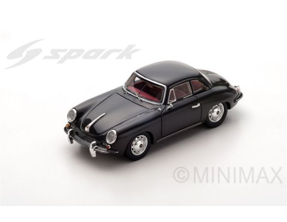 Spark Model S4921 PORSCHE 356 B SUPER HARDTOP COUPE' 1961 BLACK 1:43 Modellino