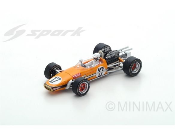 Spark Model S5255 BRABHAM BT24 S.TINGLE 1969 N.17 8th SOUTH AFRICAN GP 1:43 Modellino