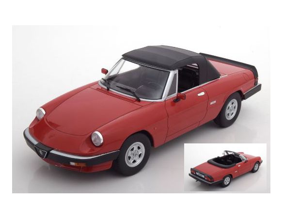KK Scale KKDC180191 ALFA ROMEO DUETTO SPIDER 3a SERIE 1986 RED 1:18 Modellino