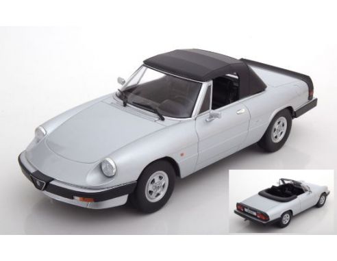 KK Scale KKDC180192 ALFA ROMEO DUETTO SPIDER 3a SERIE 1986 SILVER 1:18 Modellino