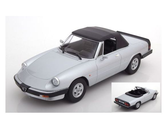 KK Scale KKDC180192 ALFA ROMEO DUETTO SPIDER 3a SERIE 1986 SILVER 1:18 Modellino