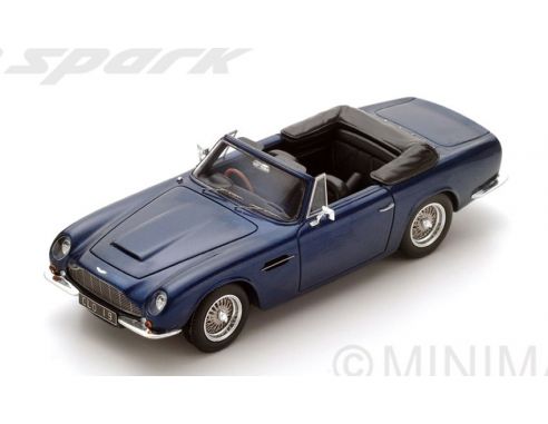 Spark Model S2431 ASTON MARTIN DB6 VOLANTE 1969 BLUE 1:43 Modellino