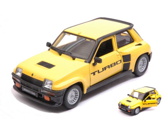 BBURAGO BU21088R RENAULT 5 RURBO 1982 YELLOW/BLACK 1:24 Modellino