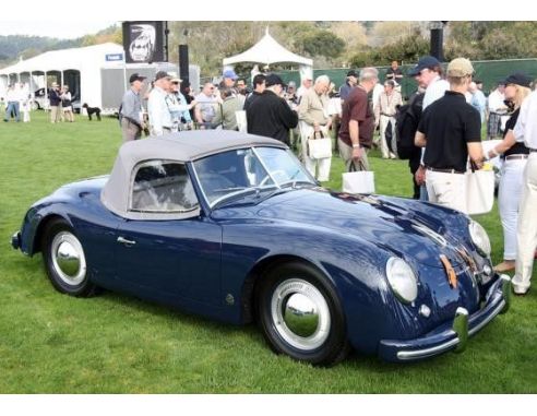 Matrix MX41607-072 PORSCHE 356 AMERICA ROADSTER BLUE CLOSED VERSION 1952 1:43 Modellino