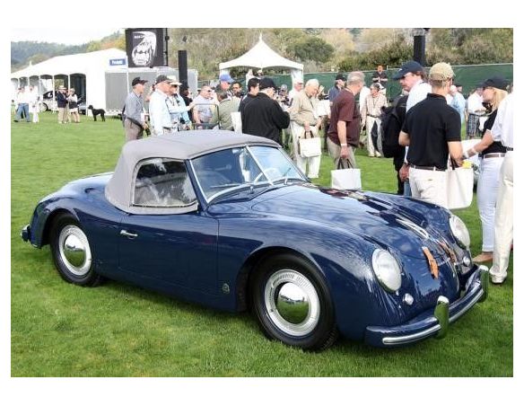 Matrix MX41607-072 PORSCHE 356 AMERICA ROADSTER BLUE CLOSED VERSION 1952 1:43 Modellino