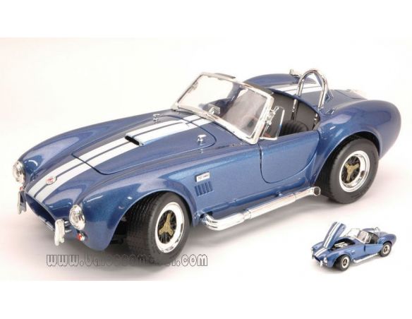Hot Wheels LDC92058MB SHELBY COBRA 427 S/C 1964 BLUE/WHITE 1:18 Modellino