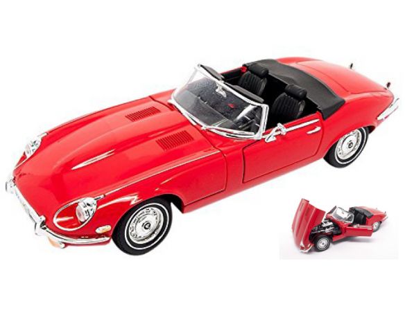 LUCKY DIE CAST LDC92608R JAGUAR E TYPE SPYDER 1971 RED 1:18 Modellino