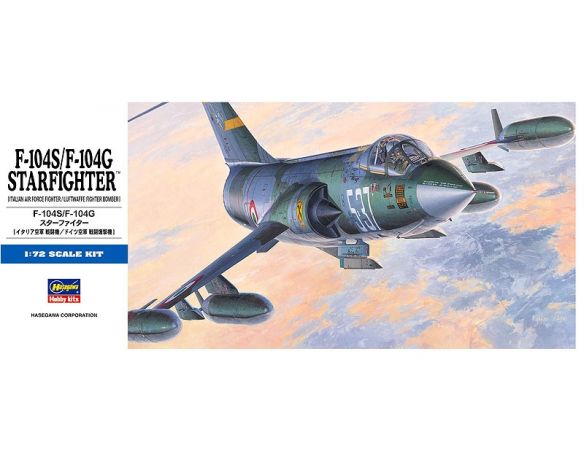 Hasegawa HGSD17 F-104 S/F STARFIGHTER (ITALIAN/LUTWAFFE) KIT 1:72 Modellino