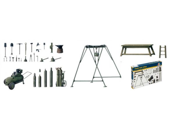 Italeri IT0419 FIELD TOOL SHOP KIT 1:35 Modellino