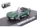 Greenlight GREEN86434 JAGUAR XKSS 1957 W/STEVE MC QUEEN FIGURE 1:43 Modellino