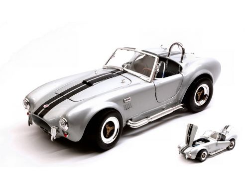 Hot Wheels LDC92058GY SHELBY COBRA 427 S/C 1964 GREY W/BLACK STRIPES 1:18 Modellino