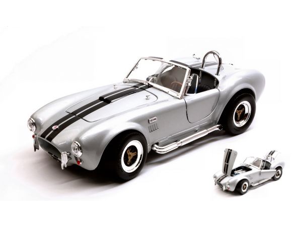 Hot Wheels LDC92058GY SHELBY COBRA 427 S/C 1964 GREY W/BLACK STRIPES 1:18 Modellino