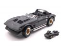 LUCKY DIE CAST LDC92697BK CHEVROLET CORVETTE GRAND SPORT ROADSTER 1964 MATT BLACK 1:18 Modellino