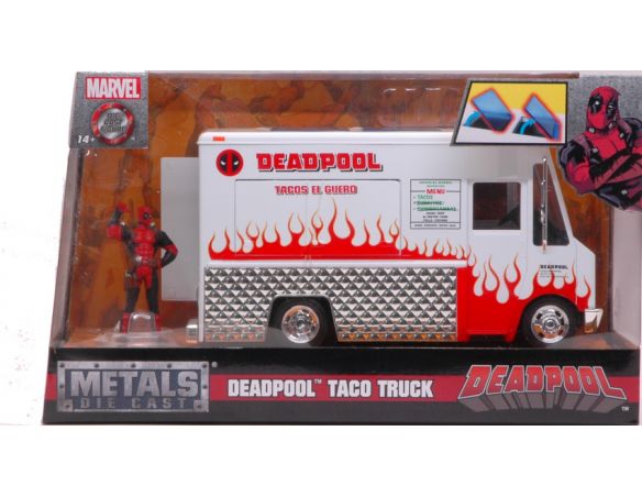 JADA TOYS JADA99730 DEADPOOL TACO FOODTRUCK W/FIGURE 1:24 Modellino