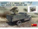 Miniart MIN35186 SOVIET 1,5 t TRUCK W/M-4 MAXIM AA MACHINE GUN KIT 1:35 Modellino