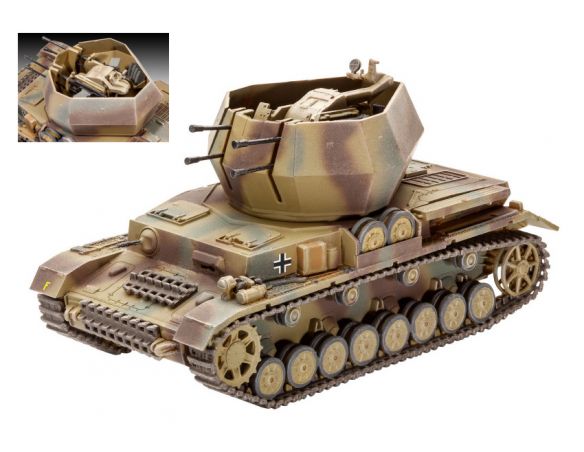 Revell RV03267 AA TANK IV WIRBELWIND (2 cm FLAK 38) KIT 1:72 Modellino