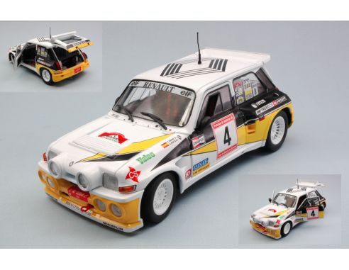 Solido SL1850014 RENAULT 5 MAXI TURBO N.4 2nd RALLY DE ASTURIAS 1986 C.SAINZ-A.BOTO 1:18 Modellino