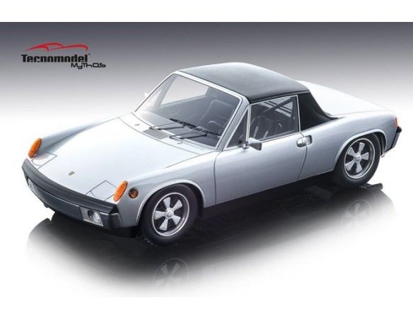 Tecnomodel TMD1883E PORSCHE 914/6 1974 SILVER 1:18 Modellino