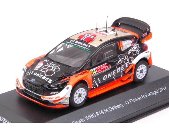 Trofeu TFMNP506 FORD FIESTA WRC N.14 8th RALLY PORTUGAL 2017 M.OSTBERG-O.FLOENE 1:43 Modellino