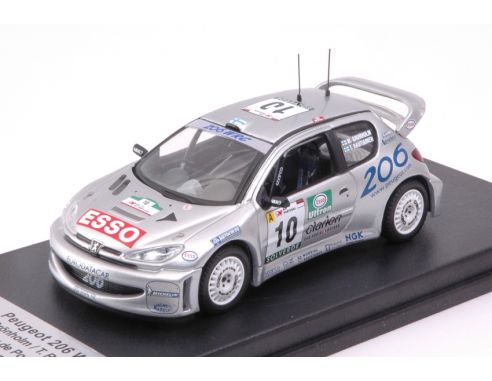 Trofeu TFRRAL67 PEUGEOT 206 WRC N.10 2nd PORTUGAL 2000 M.GRONHOLM-T.RAUTIAINEN 1:43 Modellino