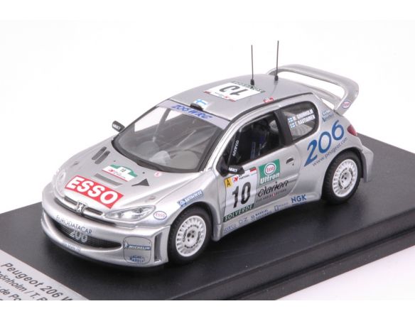 Trofeu TFRRAL67 PEUGEOT 206 WRC N.10 2nd PORTUGAL 2000 M.GRONHOLM-T.RAUTIAINEN 1:43 Modellino
