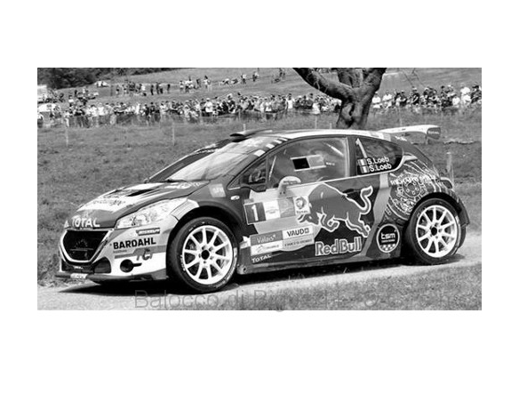 Ixo model RAM659 PEUGEOT 208 T16 R5 N.1 WINNER RALLY DU CHABLAIS 2017 S.LOEB-S.LOEB 1:43 Modellino