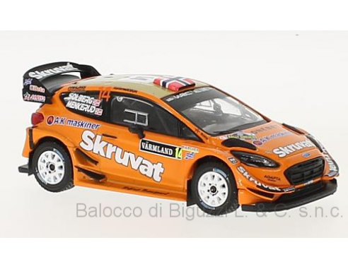 Ixo model RAM670 FORD FIESTA WRC N.14 27th RALLY SWEDEN 2018 H.SOLBERG-C.MENKERUD 1:43 Modellino