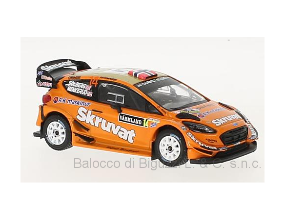 Ixo model RAM670 FORD FIESTA WRC N.14 27th RALLY SWEDEN 2018 H.SOLBERG-C.MENKERUD 1:43 Modellino