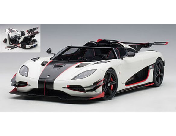 Auto Art / Gateway AA79016 KOENIGSEGG ONE:1 PEBBLE WHITE/CARBON BLACK 1:18 Modellino