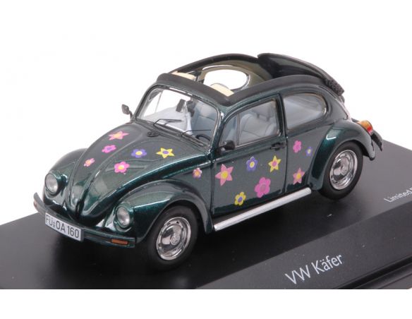 Schuco SH3895 VW KAFER OPEN AIR BLUMEN 1:43 Modellino