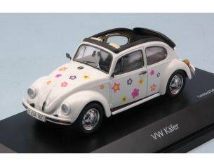 Schuco SH3896 VW KAFER OPEN AIR BLUMEN WHITE 1:43 Modellino