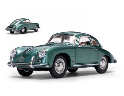 SunStar SS1343 PORSCHE 356A 1500 GS CARRERA GT 1957 METALLIC GREEN 1:18 Modellino