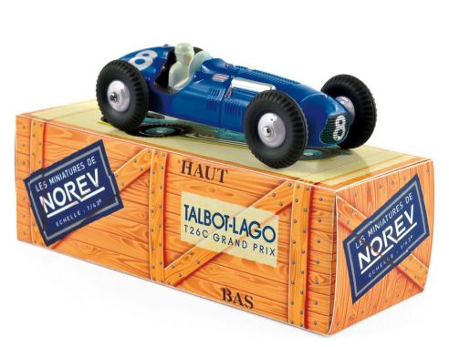 Norev NVCL5812 TALBOT LAGO T26C 1950 N.8 G.GRIGNARD 1er GRAND PRIX DE PARIS 1:43 Modellino
