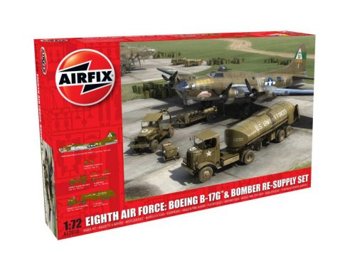Airfix AX12010 EIGHT AIR FORCE BOEING B-17G & BOMBER RE-SUPPLY SET KIT 1:72 Modellino
