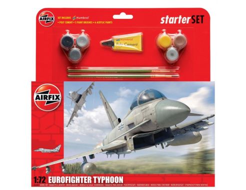 Airfix AX50098 EUROFIGHTER TYPHOON LARGE STARTER SET KIT 1:72 Modellino